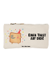 Mr. & Mrs. Panda Schminktasche Toast Party mit Spruch in Weiß