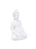 relaxdays Buddha-Figur in Weiß - (H)17,5 cm