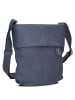 Zwei Mademoiselle M45 - Schultertasche 22 cm (nubuk-bordeaux) in nubuk-blue