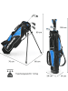 COSTWAY 5 tlg. Golfschläger Set 8-10 Jahren in Blau