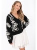 IZIA Cardigan in black white