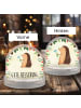 Mr. & Mrs. Panda Weihnachts Schneekugel Igel Blumen mit Spruch in Naturpapier