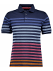 Ragman Poloshirt mit Streifen in Blau mel