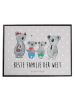 Mr. & Mrs. Panda Schreibunterlage Koala Familie zwei mit Spruch in Grau Pastell