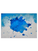 Beliani Kurzflor ODALAR in Blau/Grau - (W) 140 x (H) 1 x (L) 200 cm