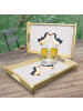 Mr. & Mrs. Panda Tablett Holz Pinguin Liebe ohne Spruch in Grau Pastell