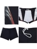 Aquarti Aquarti Herren Badehose Kurz Sportlich Streifen in schwarz/rot