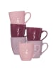 Ritzenhoff & Breker 6er Set Henkelbecher Flower in Rot 520 ml in rot