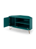 SalesFever TV-Board mit Stauraum - Push-to-Open - Metallbeine und MDF matt lackiert in Blau