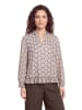 CARTOON Casual-Bluse mit Raffung in Blau/Beige