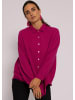 SASSYCLASSY Ultra Oversize Musselin-Blusenhemd kürzere Variante in Fuchsia