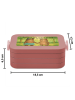 Mr. & Mrs. Panda Meal Prep Box Bär Freundin Design mit Spruch in Rot Pastell