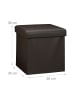 relaxdays Faltbarer Sitzhocker in Braun - (B)38 x (H)38 cm