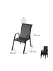 relaxdays 6 x Gartenstühle in Anthrazit - (B)56 x (H)90 x (T)65 cm