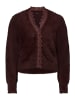 Zero  Strick-Cardigan mit Spitze in Chocolate Plum