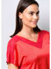 Alba Moda Shirt mit Spitzen am Ausschnitt in rot