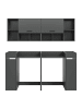 ebuy24 Waschmaschinenschrank Free (6-teilig) Anthrazit 190 x 60 cm