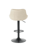 home24 home24 Barstuhl aus Metall und Textil im modernen Stil im 2er-Set in Beige