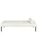 Beliani Chaiselongue CHINON in Weiß/Schwarz - (W) 178 x (H) 41 x (L) 73 cm