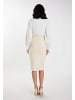 faina Damen Strick Midirock in Wollweiss