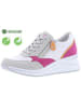 remonte Schnürschuhe in hellgrau/weiss/magenta