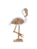 Mauro Ferretti Brauner Holzflamingo, 31 x 9 x 56 cm