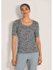 MADELEINE Halbarmshirt mit Animal-Print in grau / schwarz