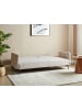 Beliani Schlafsofa LUCAN in Beige/Schwarz - (W) 191 x (H) 75 x (L) 91 cm
