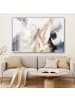 MuchoWow Leinwand bilder Abstrakte Kunst weiß gold (BxH)