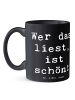 Mr. & Mrs. Panda Tasse Freude Schön mit Spruch in Schwarz