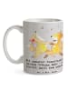 Mr. & Mrs. Panda Keramtiktasse Tanzen Trainerin mit Spruch in Grau Pastell