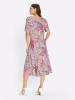 WITT WEIDEN Jersey-Kleid in hellgrau-koralle-bedruckt