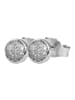 Adeliás Damen Ohrringe – Ohrstecker aus 925 Silber mit Zirkonia in silber