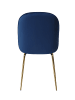 Kayoom Stuhl Charlize 110 2er-Set in blau - messing