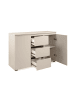 CALICOSY Sideboard ELVA in Beige - (W)120  x (H)80  x (L)40 cm