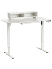 Beliani Höhenverstellbarer Schreibtisch LUCAMA in Weiß - (W) 120 x (H) 88 x (L) 60 cm