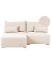Beliani Modulsofa NERBO in Beige/Braun - (W) 200 x (H) 97 x (L) 154 cm