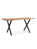 KADIMA DESIGN Esszimmertisch 180x90x76 cm Massivholz / Metall Esstisch