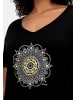 sheego Longshirt in schwarz