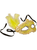 tectake Elegante Halbmaske in Einheitsgröße, gelb