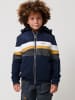 KOROSHI Gestrickte Jungenjacke mit Kapuze in blau