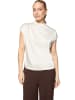 Zero  Satin-Bluse mit Kragen in Eggnog