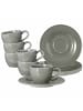 Seltmann Weiden 6er Set Espressotassen mit Untertassen Beat Color Glaze in Perlgrau 100 ml