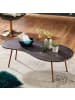KADIMA DESIGN Design Couchtisch JAI 122x34,5x63 cm Akazie mit Metallbeinen Kupfer, in Grau