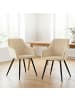 relaxdays 2 x Esszimmerstuhl in Beige - (B)61 x (H)81 x (T)56 cm