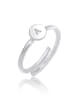 Elli Ring 925 Sterling Silber Buchstabe, Buchstabe - A, Plättchen in Silber
