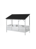 58 aufm Kessel HAUSBETT Katiya 214x174x105 aus Massivholz+MDF in Weiß/Schwarz