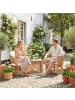 Outsunny Rattan-Bistro-Set in Cremeweiß 65L x 62B x 76H cm