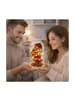 Wisam® Ewige Rose Glaskuppel LED Rot Deko 21,5 cm