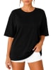 Reichstadt Reichstadt Regular Fit T-Shirt Damen Shoulder Drop 25RSW071 Black XL